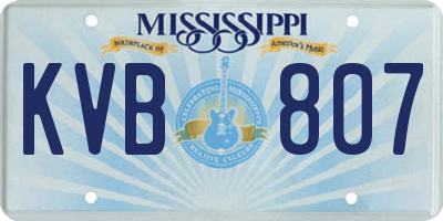 MS license plate KVB807
