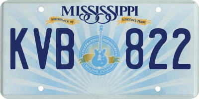 MS license plate KVB822