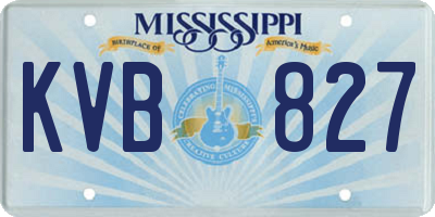 MS license plate KVB827