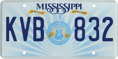 MS license plate KVB832
