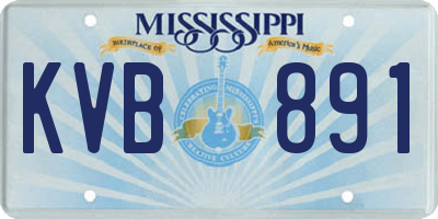 MS license plate KVB891