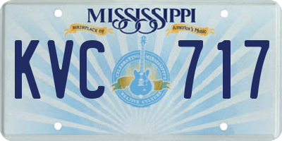 MS license plate KVC717