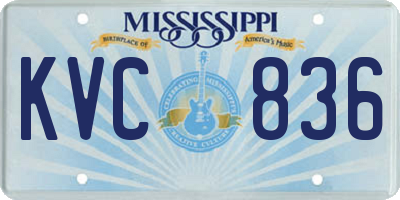 MS license plate KVC836