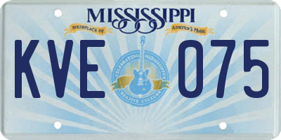 MS license plate KVE075