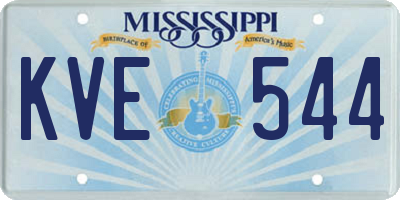 MS license plate KVE544