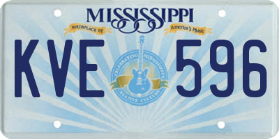 MS license plate KVE596