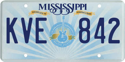 MS license plate KVE842