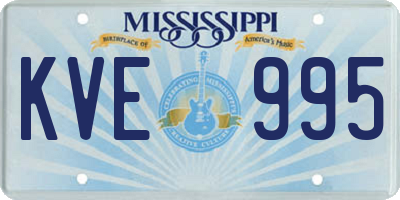 MS license plate KVE995