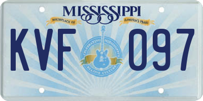MS license plate KVF097