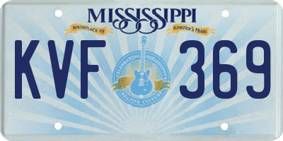 MS license plate KVF369
