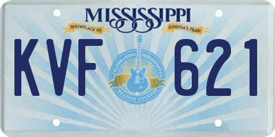 MS license plate KVF621