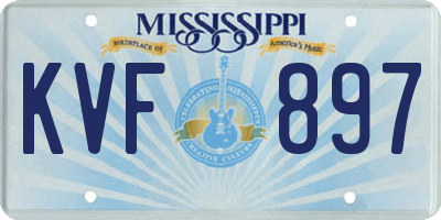 MS license plate KVF897