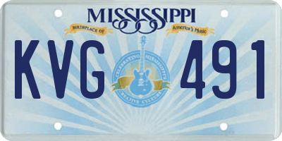 MS license plate KVG491