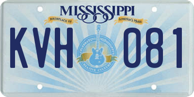 MS license plate KVH081