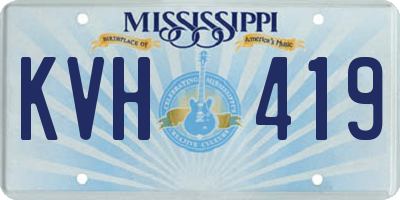 MS license plate KVH419