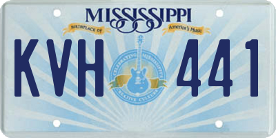 MS license plate KVH441