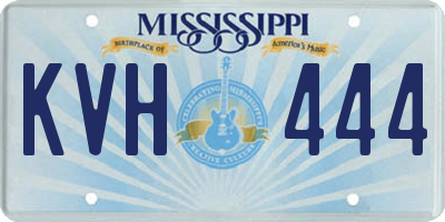 MS license plate KVH444