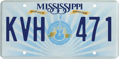 MS license plate KVH471