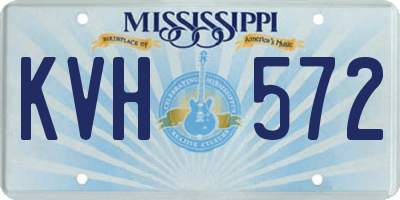 MS license plate KVH572