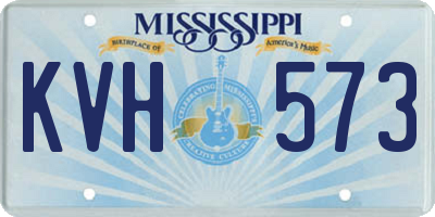 MS license plate KVH573