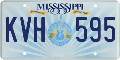 MS license plate KVH595