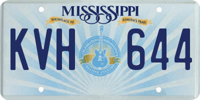 MS license plate KVH644