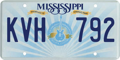 MS license plate KVH792