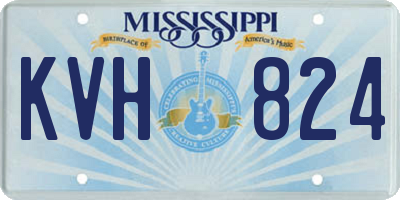 MS license plate KVH824