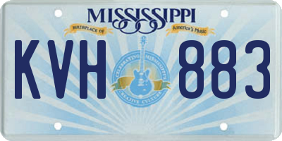 MS license plate KVH883