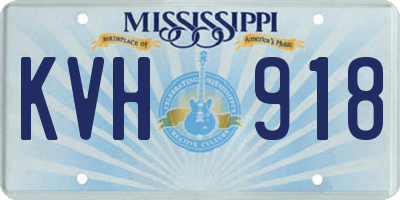 MS license plate KVH918