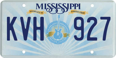 MS license plate KVH927