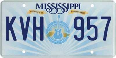 MS license plate KVH957