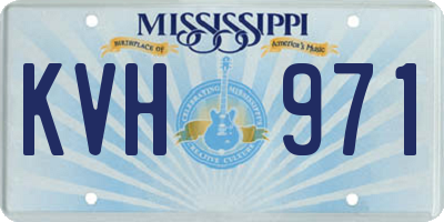 MS license plate KVH971