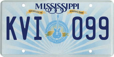 MS license plate KVI099