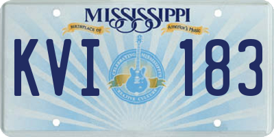 MS license plate KVI183