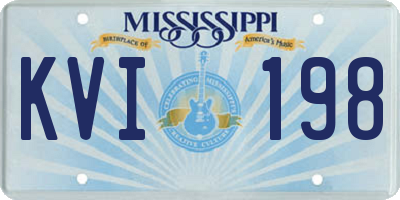 MS license plate KVI198