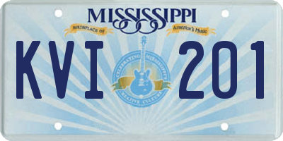 MS license plate KVI201