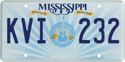 MS license plate KVI232