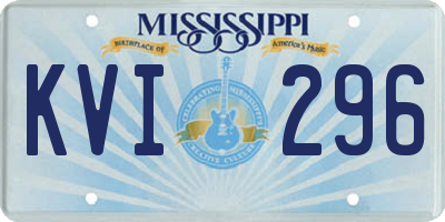 MS license plate KVI296