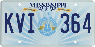 MS license plate KVI364