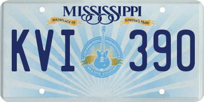 MS license plate KVI390