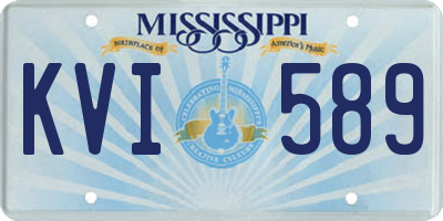 MS license plate KVI589