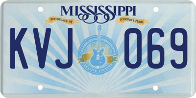 MS license plate KVJ069