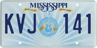 MS license plate KVJ141