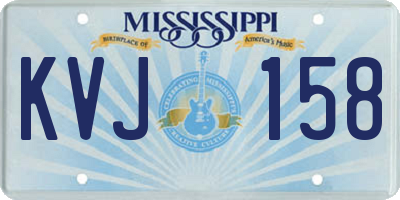 MS license plate KVJ158