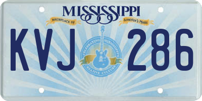MS license plate KVJ286