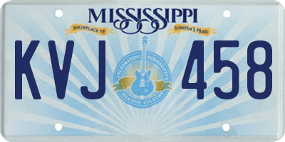 MS license plate KVJ458