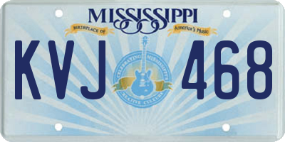 MS license plate KVJ468