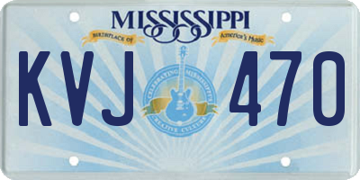 MS license plate KVJ470
