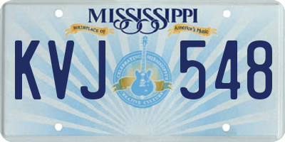 MS license plate KVJ548